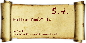 Seiler Amália névjegykártya