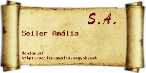 Seiler Amália névjegykártya
